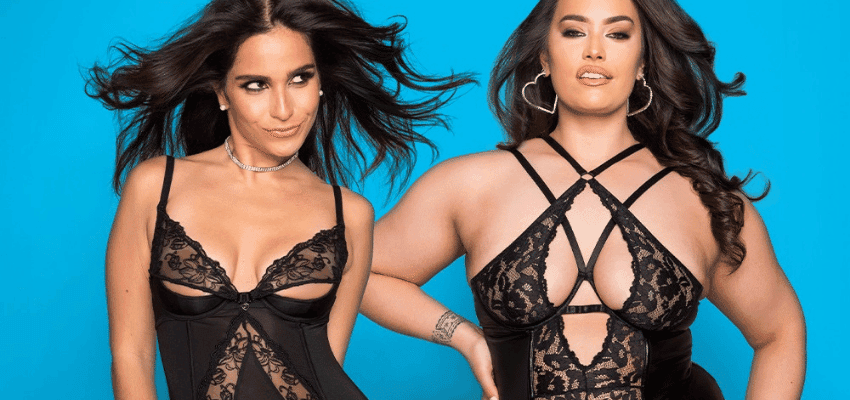 Two models in black lace lingerie, Lovehoney, Purpl discounts for disabilities and long term health conditions, shopping discounts for disabled people.