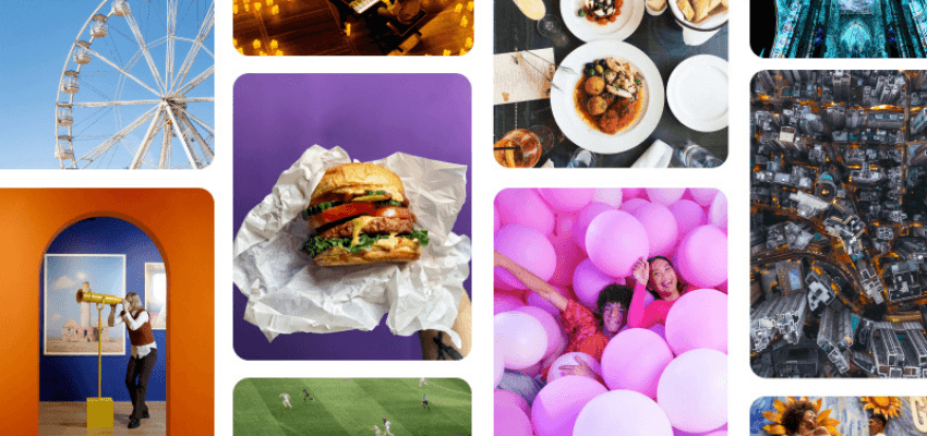 Fever collage featuring food, travel and entertainment; Purpl discounts for disabilities and long term health conditions, mobility discounts and offers.