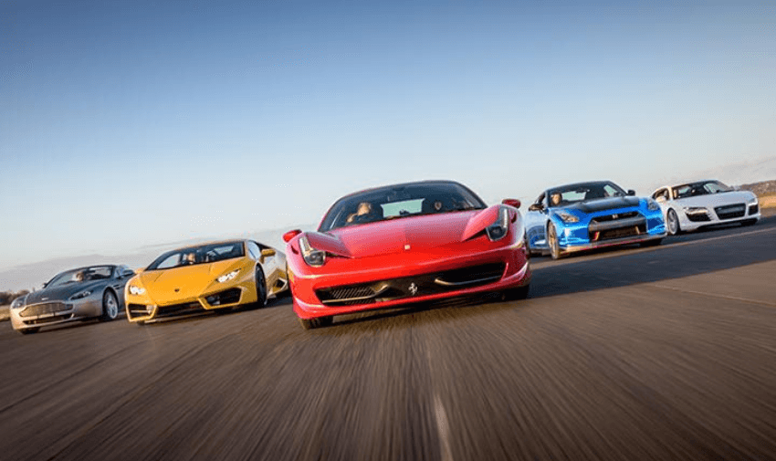  Three supercars on the track