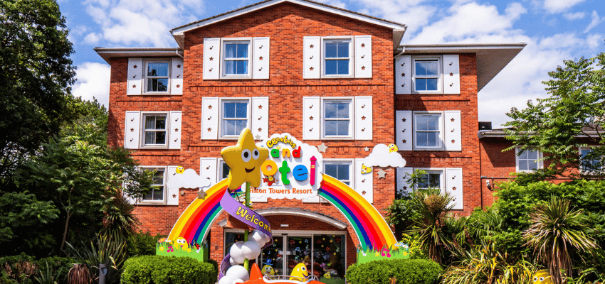 CBeebies Land entrance at Alton Towers Resort, Purpl discounts for disabilities and long term health conditions, disabled travel discounts UK.