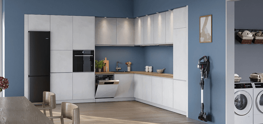 Modern Bosch kitchen with appliances – Purpl discounts for disabilities and long term health conditions, mobility discounts and offers.
