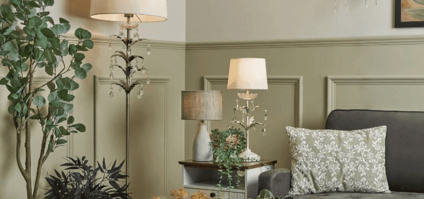 Stylish living room lamps and plants, BHS Purpl discounts for disabilities and long term health conditions, mobility discounts and offers.