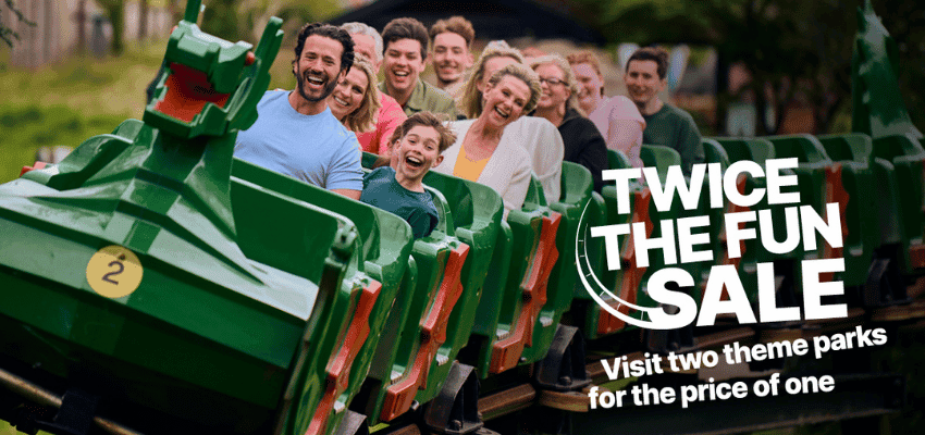 Families riding LEGO dragon rollercoaster at LEGOLAND® Windsor, Purpl discounts for disabilities and long term health conditions, mobility discounts and offers.