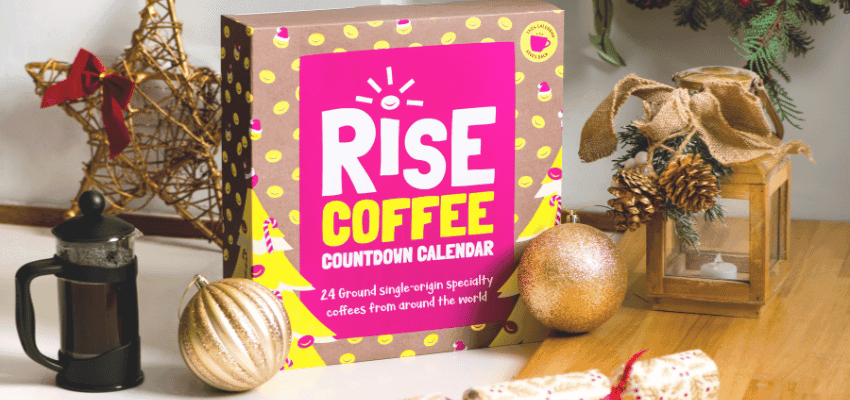 Rise coffee countdown calendar promo image Purpl disabled discounts members save on speciality coffee gifts and subscriptions