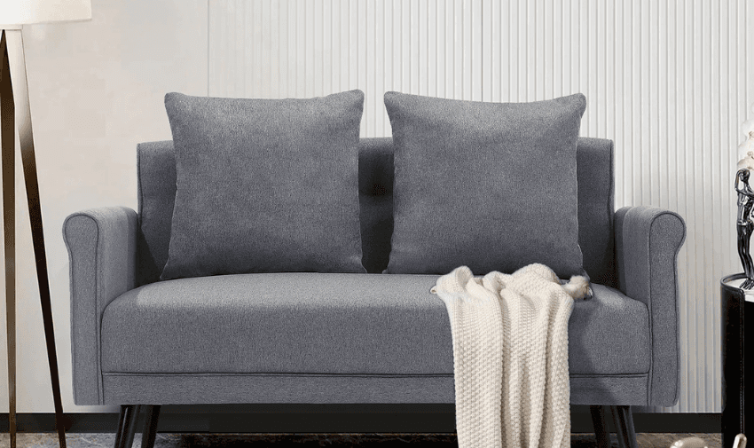 A grey sofa