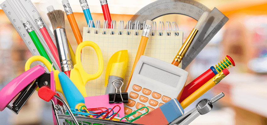 Colourful school stationery bundle, Staples Purpl discounts for disabilities and long term health conditions, shopping discounts for disabled people.