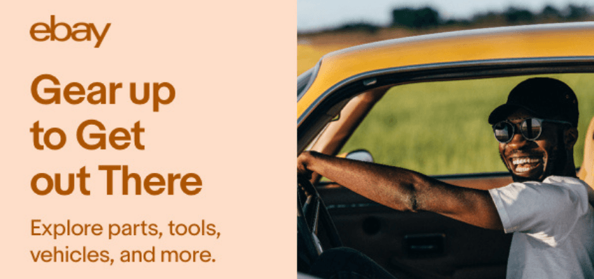 Smiling driver in yellow car, eBay Purpl discounts for disabilities and long term health conditions, shopping discounts for disabled people.