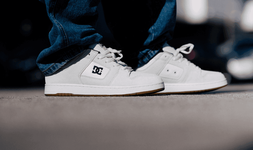 Pair of DC white trainers