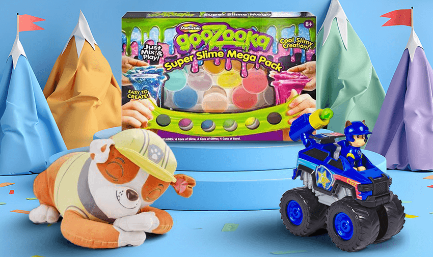 Toy slime mega pack promo with kids’ toys, BargainMax Purpl discounts for disabilities and long term health conditions, shopping discounts for disabled people.