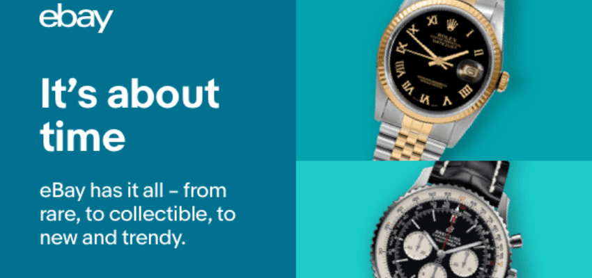 eBay watch promo banner with text, Purpl discounts for disabilities and long term health conditions, shopping discounts for disabled people.