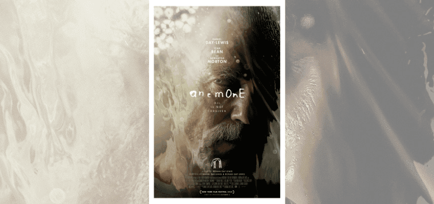 Movie poster for Anemone, showing a close-up of an older man’s face behind misted glass with soft lighting. A dramatic psychological film featured in Cinema Society’s November screenings, available to Purpl members with exclusive cinema savings for disabled audiences.
