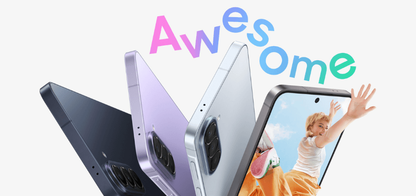 Colourful Samsung phones fanned out with 'Awesome' text, Purpl discounts for disabilities and long term health conditions, mobility discounts and offers.