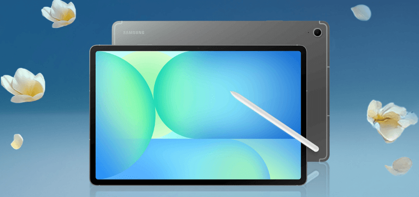 Samsung tablet and stylus promo image, Purpl discounts for disabilities and long term health conditions, shopping discounts for disabled people.