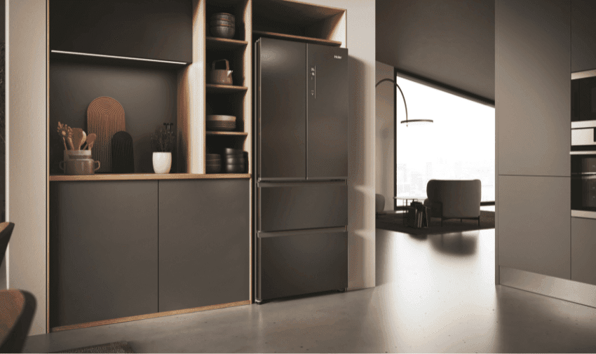 Haier fridge freezer in modern kitchen promo image Purpl disabled discounts members save on home appliances and energy efficient refrigeration