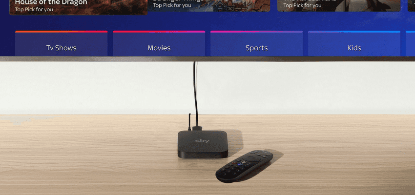 Sky TV on a flat TV screen