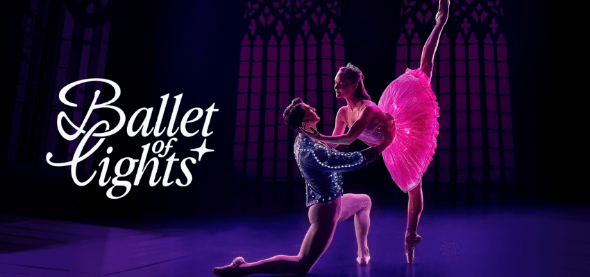 Ballet dancers perform under purple lights on stage at Fever; Purpl discounts for disabilities and long term health conditions, mobility discounts and offers.