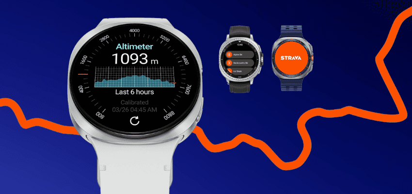 Samsung smartwatch screens on blue background, Purpl discounts for disabilities and long term health conditions, mobility discounts and offers.