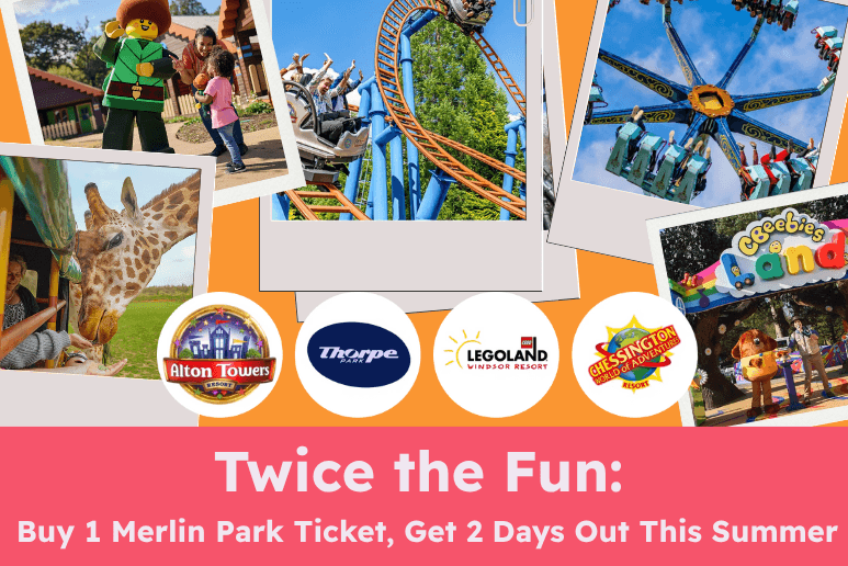 Twice The Fun Buy 1 Merlin Park Ticket, Get 2 Days Out This Summer