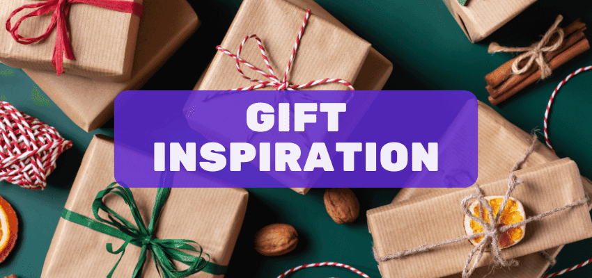 Pile of brown paper wrapped gifts with festive string and natural decorations, used to highlight seasonal gift inspiration available with Purpl discounts for people with disabilities and long term health conditions looking for affordable shopping ideas.