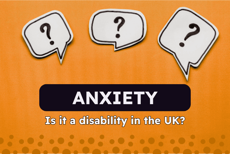 Graphic asking if epilepsy is a disability in the UK for people with neurological conditions and Purpl discounts support.