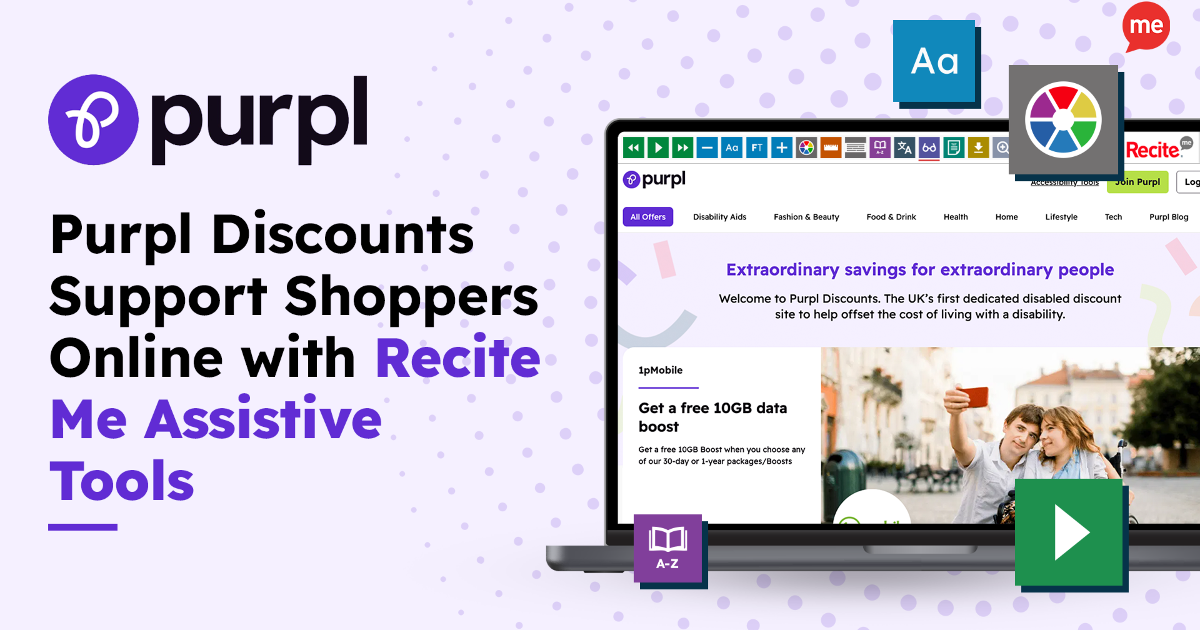Purpl Disabled Discounts Introduces Recite Me Assistive Tools Online ...
